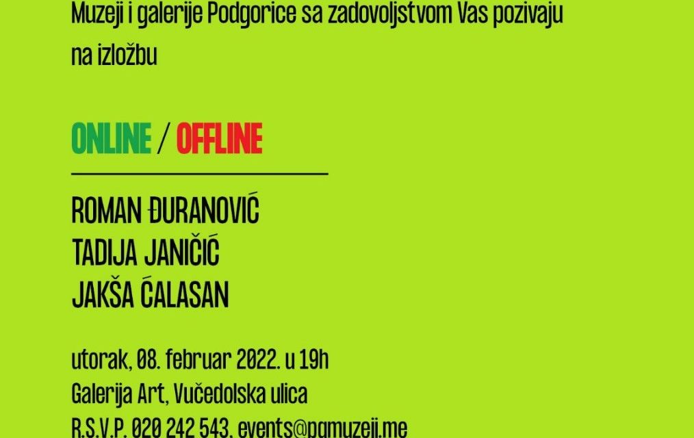 Radovi Đuranovića, Janičića i Ćalasana u Galeriji Art