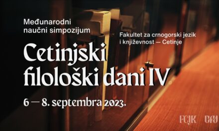 U srijedu počinju Cetinjski filološki dani